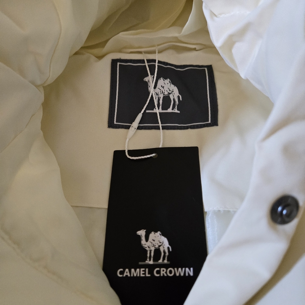 Camel Crown Women Size  XL Cream Hooded Half Zip  Puffer Pullover Jacket NWT - Picture 2 of 12